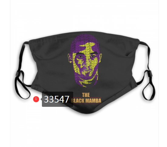 2021 NBA Los Angeles Lakers #24 kobe bryant 33547 Dust mask with filter->nba dust mask->Sports Accessory